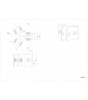 Connecteur Tor box pour 3 volumes de verre à 120° T0050 Connecteur Tor box pour 3 volumes de verre à 120° T0050