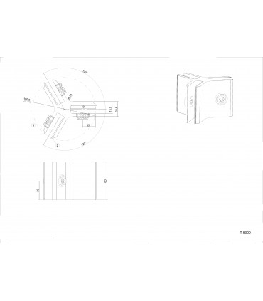 Connecteur Tor box pour 3 volumes de verre à 120° T5000
