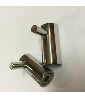 Set de deux patères inox poli brillant