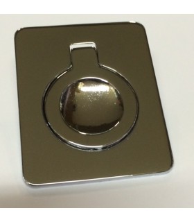 Poignée de meuble tirette affleurante chromé brillant