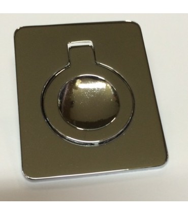 Poignée de meuble tirette affleurante chromé brillant