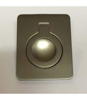 Poignée de meuble tirette affleurante nickel satiné