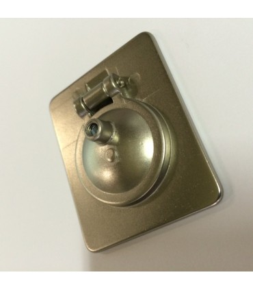 Poignée de meuble tirette affleurante nickel satiné vue de dos