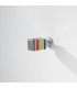 Bouton Vintage multicolore rectangulaire gris