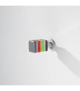 Bouton Vintage multicolore rectangulaire gris Bouton Vintage multicolore rectangulaire gris