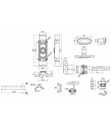 Crémone de fenêtre à l'ancienne