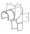 Raccord vertical à 90° pour tube fond de gorge