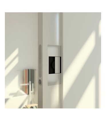 Serrure pour porte coulissante avec poignée rabatable série Slidelock par Didheya