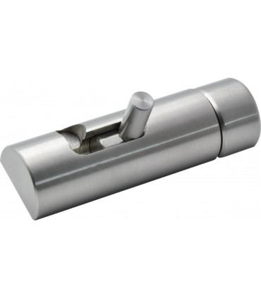 Loqueteau en inox brossé pour collage UV