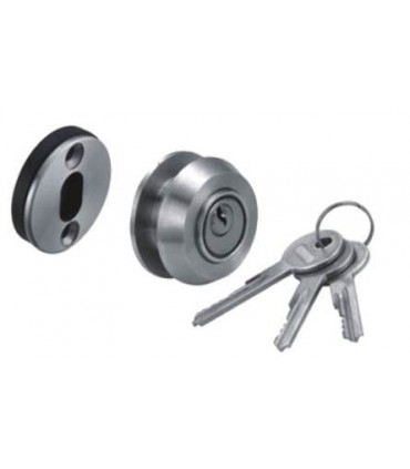 Serrure de facade pour porte coulissante en verre