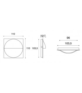 Poignée affleurante 110 X 110 mm MB09132 par Confalonieri Poignée affleurante 110 X 110 mm MB09132 par Confalonieri