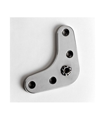 Embase Aluminium équerre 87 x 87 x 6 mm avec M10