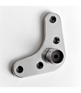Embase Aluminium équerre 87 x 87 x 6 mm avec M24