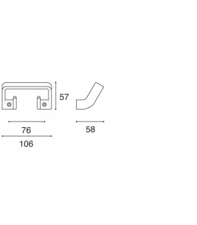 Patère design série Square PA00276 Designé par BERT & BERT pour Confalonieri.