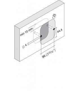 Poignée affleurante MB09132 design Marelli & Molteni pour Confalonieri Poignée affleurante MB09132 design Marelli & Molteni pour Confalonieri
