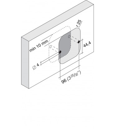 Poignée affleurante MB09132 design Marelli & Molteni pour Confalonieri