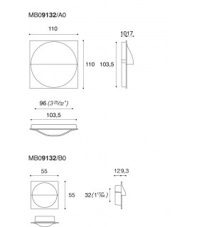 Poignée affleurante MB09132 design Marelli & Molteni pour Confalonieri Poignée affleurante MB09132 design Marelli & Molteni pour Confalonieri