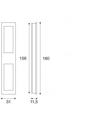 Poignée affleurante MB09089 Design Paolo Nava pour Confalonieri