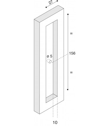 Poignée affleurante MB09089 Design Paolo Nava pour Confalonieri