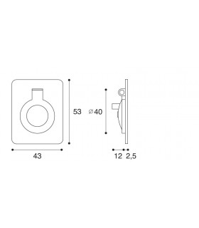 Poignée de meuble tirette affleurante MB00826 par Confalonieri