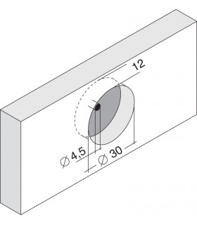 Poignée de meuble tirette affleurante MB00826 par Confalonieri