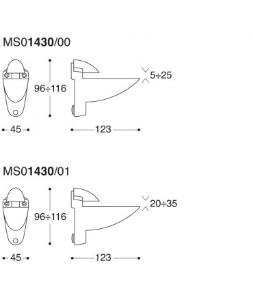 Support d'étagère Croco série MS01430 par Confalonieri