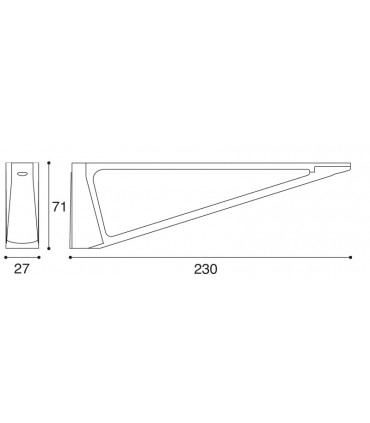 Support Triangle MS01431 by Confalonieri pour étagère en bois