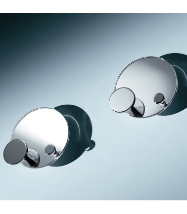 Patère miroir ronde avec double crochet PA00290  par Confalonieri