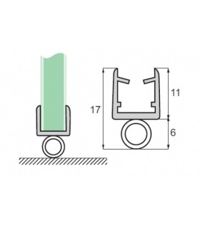 Joint d'étanchéité rouleau bas de porte série S.5709 Joint d'étanchéité rouleau bas de porte série S.5709