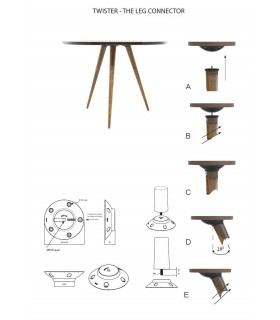 Twister le connecteur réglage de 0 à 20°