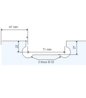 Encoche 101 pour penture haute ou basse Encoche 101 pour penture haute ou basse