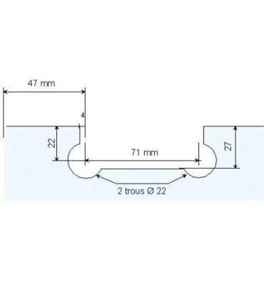 Encoche 101 pour penture haute ou basse