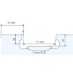 Encoche 101 pour penture haute ou basse Encoche 101 pour penture haute ou basse