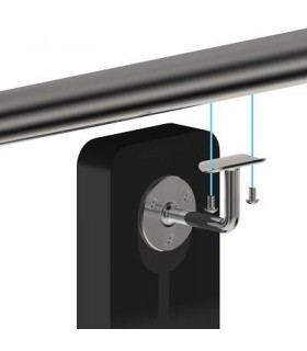 Support mural inox pour main courante ronde