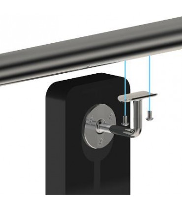 Support mural inox pour main courante ronde
