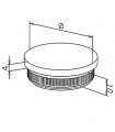 Bouchons plat inox à frapper pour tube Ø 42.4 x 2 mm