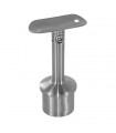 Support inox orientable pour main courante ronde sur poteau