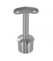 Support inox 90° pour main courante ronde sur poteau