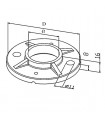 Embase à souder pour tube Ø 42.4 x 2 mm