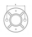 Embase à souder pour tube Ø 42.4 x 2 mm