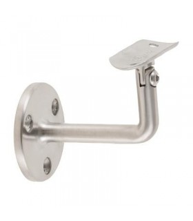 Support mural orientable inox pour main courante ronde