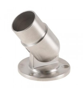 Embase murale orientable inox à visser pour tube Ø 42.4 mm