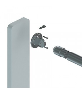 Embase murale orientable inox à visser pour tube Ø 42.4 mm