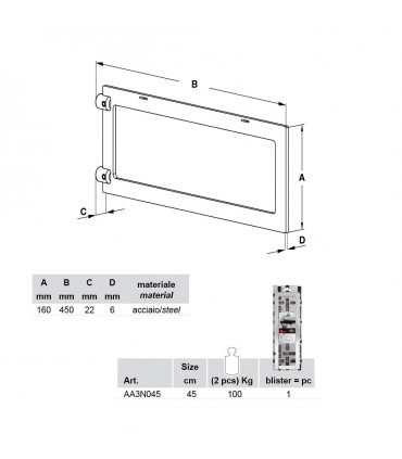 Support plan vasque Nuvola 45 technique