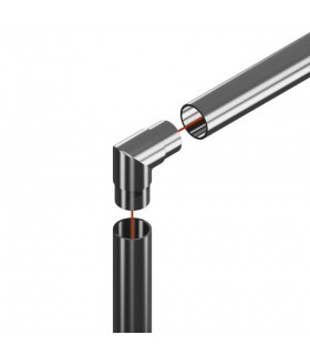 Raccord 90° angle vif pour tube Ø 42.4 x 2 mm