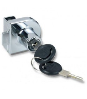 Serrure forme demi rond pour porte simple de vitrine en verre