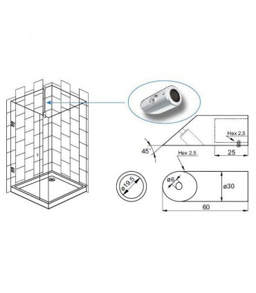 Fixation de départ incliné technique