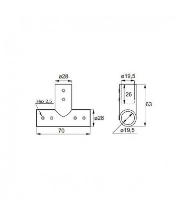 Raccord en T technique