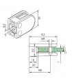 Pince a verre à talon plat - modèle 25 - Zamak effet inox Pince a verre à talon plat - modèle 25 - Zamak effet inox