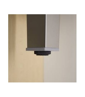 Pied de table carré coniqe inox 7050 par Caspim